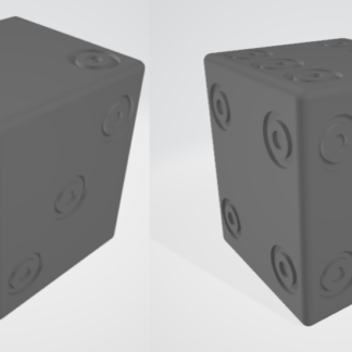 Två 3D designer av vikinga stavtärningar