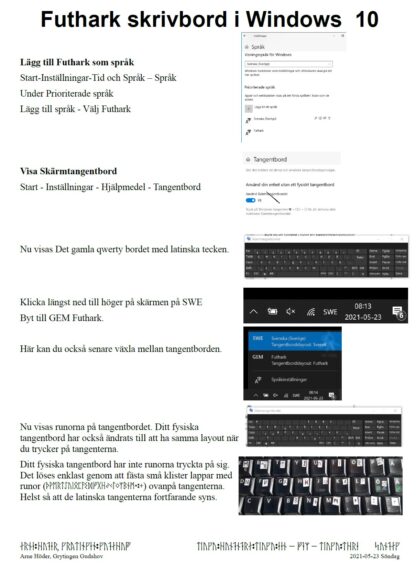 Lathund runor I Windows10