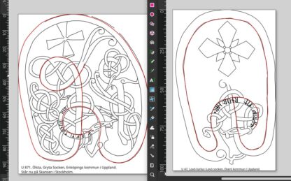 Runstenar med slingor för skrift i Inkscape. - Bild 2