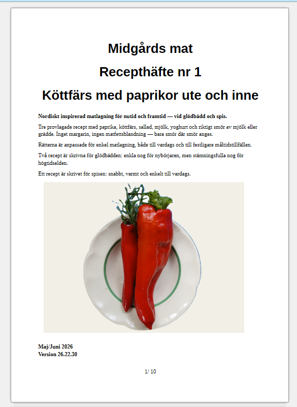 Midgårds mat Recepthäfte nr 1